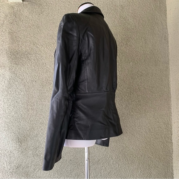 “SienaStudio” Black Soft Leather Blazer Jacket size 12 - Picture 7 of 16